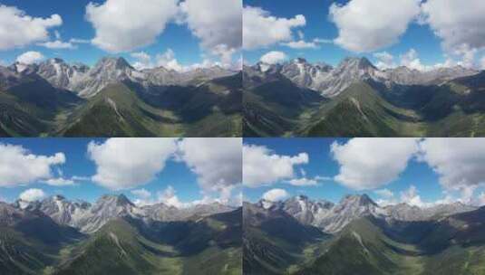 航拍夏季云南德钦境内的白马雪山高清在线视频素材下载