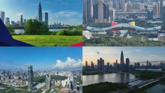 深圳城市风光宣传片航拍合集高清在线视频素材下载