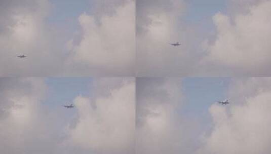 飞机在天空飞机飞行天空客机高清在线视频素材下载