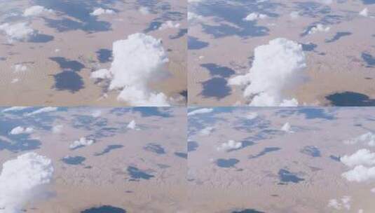 库布奇沙漠 河套平原 沙地 干旱 航拍 内蒙高清在线视频素材下载
