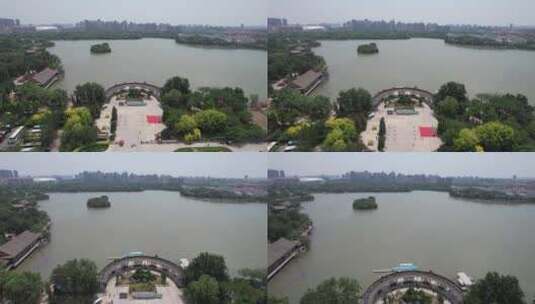 天津城市风光建筑航拍高清在线视频素材下载