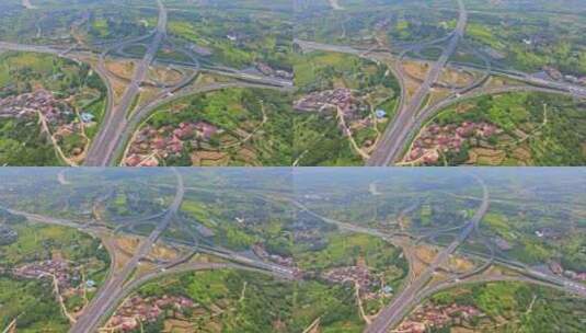 乡村里的高速公路高清在线视频素材下载