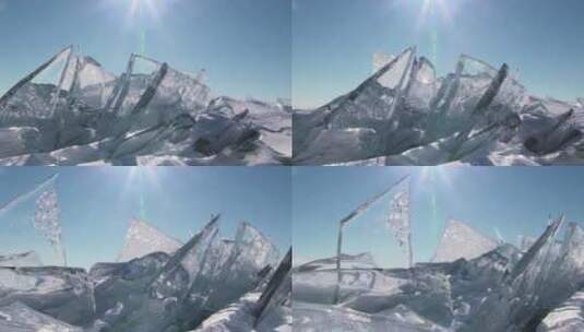 冰川风光 冰山雪水高清在线视频素材下载