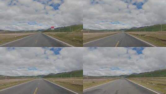驾驶员视角自驾游318国道理塘毛垭大草原高清在线视频素材下载
