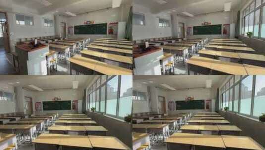 空空的安静的教室高清在线视频素材下载