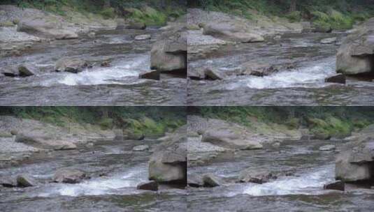 山间小溪 清澈的泉水 空镜头4K高清在线视频素材下载