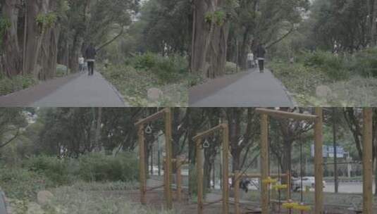 深圳南山区深南大道绿化步道高清在线视频素材下载