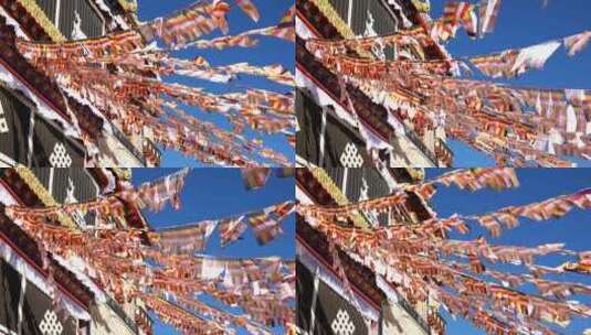 香格里拉松赞林寺高清在线视频素材下载