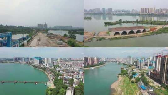 湖南湘江周边城市景观高清在线视频素材下载