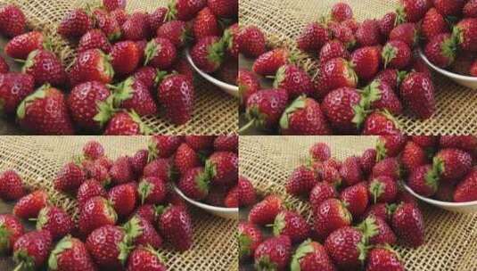 草莓生长水果草莓种植成熟饮料果园高清在线视频素材下载