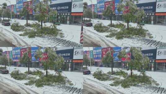 湖南冰冻雨雪天气高清在线视频素材下载