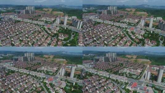 玉林城市风景城市化城镇化郊区落后城市高清在线视频素材下载