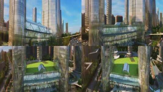 维城市建筑漫游动画高清在线视频素材下载