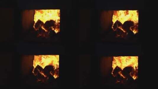 熊熊燃烧的火焰高清在线视频素材下载