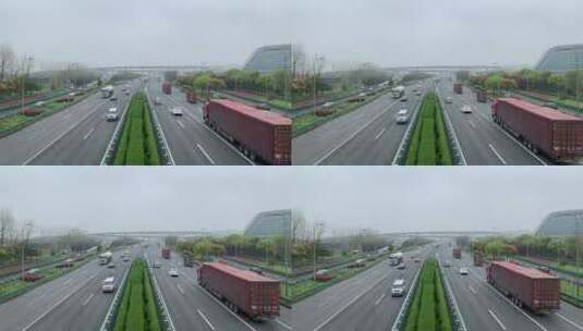 上海外环高速延时摄影高清在线视频素材下载