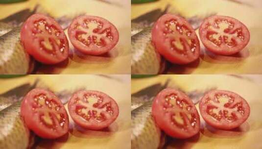 微距西红柿瓤西红柿籽 (14)高清在线视频素材下载