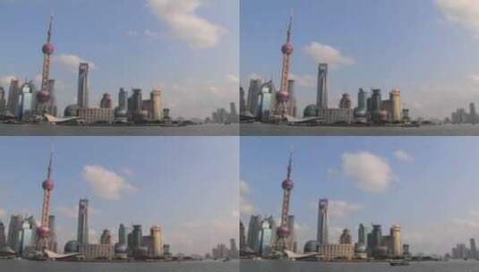 上海的黄浦江前景高清在线视频素材下载