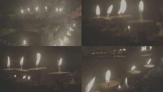 升格燃烧火焰宗教杜巴广场4K灰度尼泊尔印高清在线视频素材下载