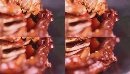 鸡爪肉蟹年糕煲高清在线视频素材下载