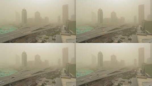 北京沙尘暴高清在线视频素材下载