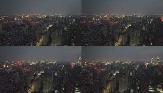 徐汇区夜景航拍空镜高清在线视频素材下载