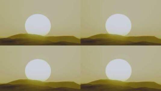 4K画质沙漠烈日当空 太阳特写素材高清在线视频素材下载