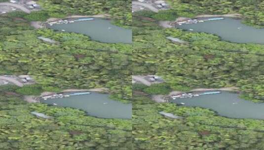 俯拍湖南怀化中破山公园竖屏高清在线视频素材下载