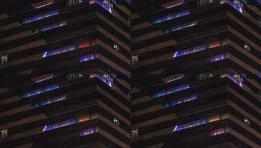 220719夜晚马路高楼红绿灯实拍视频 (72)高清在线视频素材下载
