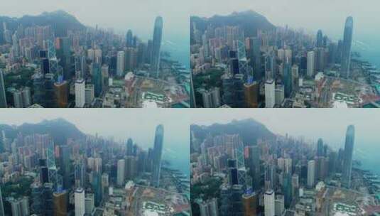 4k香港岛中环航拍高清在线视频素材下载