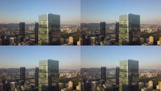 航拍深圳福田区高楼大厦40高清在线视频素材下载