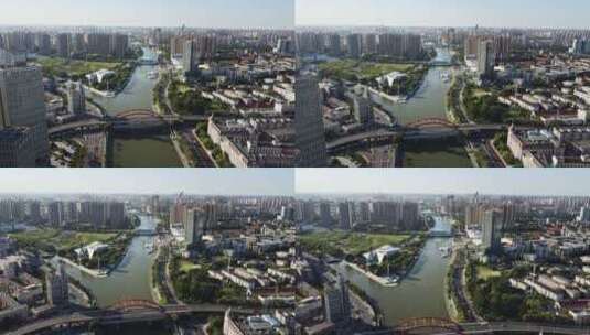 天津三岔河口航拍高清在线视频素材下载