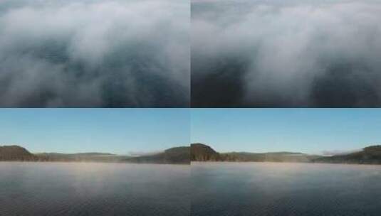 水面晨雾合集高清在线视频素材下载