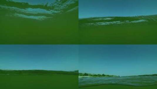 水污染素材 绿色的水波高清在线视频素材下载