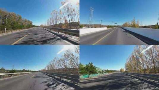 开车第一视角沿途风景 行驶在公路上(合集)高清在线视频素材下载