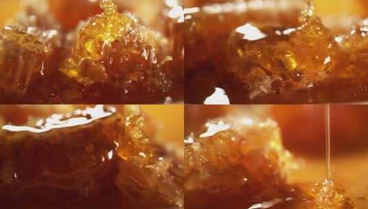 蜂蜜蜂王浆蜂巢蜜洋槐蜜椴树蜜蜂皇浆高清在线视频素材下载