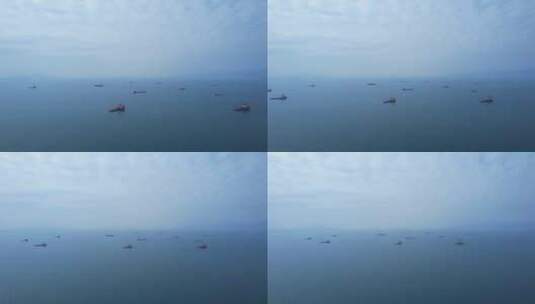 广东惠州巽寮湾海上船只作业D高清在线视频素材下载