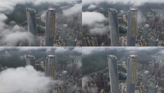 中国最高的等高双子塔，深圳·星河双子塔高清在线视频素材下载