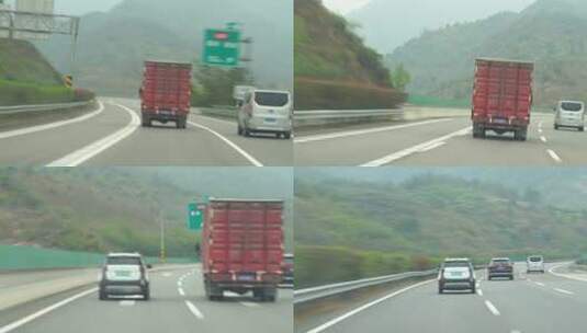 汽车高速公路行驶第一视角行车记录仪视角高清在线视频素材下载