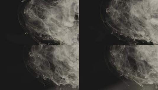 黑色背景中烟雾烟气流动高清在线视频素材下载