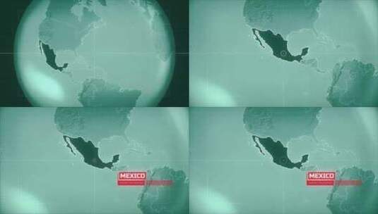 墨西哥地图Hud风格全息视频高清在线视频素材下载