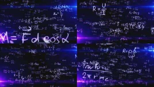数学方程式，公式，科学，化学方程式高清在线视频素材下载