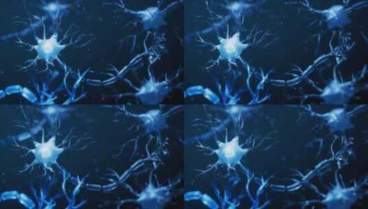 神经元细胞生物健康概念三维渲染高清在线视频素材下载