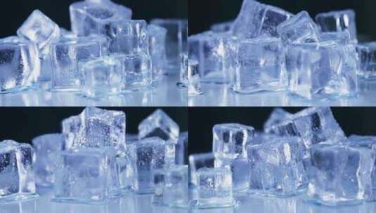 饮料冰块。模拟冷冰块高清在线视频素材下载