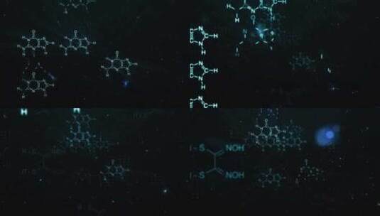 化学材料元素结构式高清在线视频素材下载