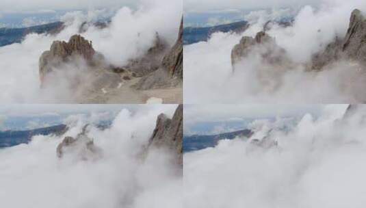 白云石，阿尔卑斯山，多云，山脉高清在线视频素材下载