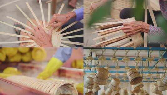 竹编师实拍视频人物生活竹编文化竹子文化高清在线视频素材下载