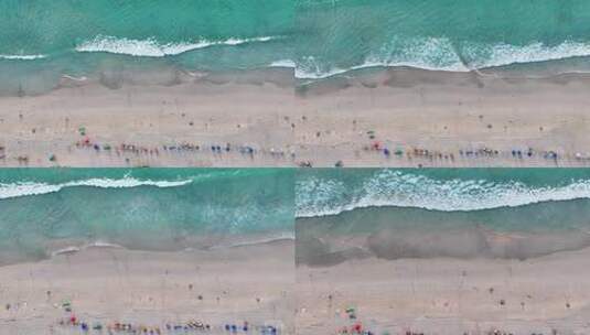 大海海边海水海浪沙滩海滩航拍风景唯美航拍高清在线视频素材下载