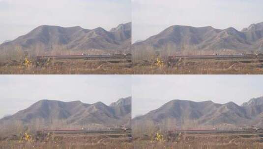 风景 沿途 高速公路 大山 秋天高清在线视频素材下载