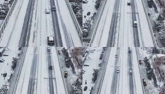 中国东北辽宁沈阳冬季雪后城市航拍高清在线视频素材下载