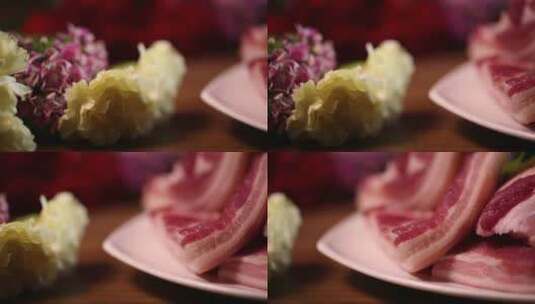 五花肉猪肉红肉高清在线视频素材下载
